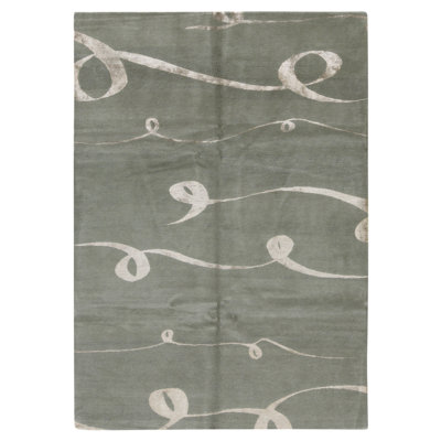 Handmade Silk and Wool Area Rug