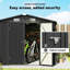 Outsunny 12 x 8 ft Metal Shed Heavy Duty Outdoor Storage 4 Vents, Dark Grey