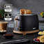 GEEPAS NordiQ 2 Slice Toaster & 1.7L Electric Kettle Combo Set | Matte Finish with Wood Accents | 850W 6 Browning Levels Defrost Reheat & Cancel | 3000W Rapid Boil Cordless Jug Kettle-120613813