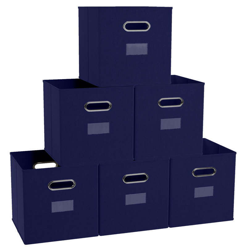 Bac en carton pliable, Bleu marine