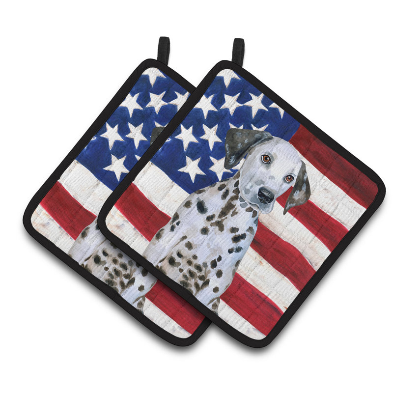Cuisinier poignée caroline dalmatien chiot patriotique