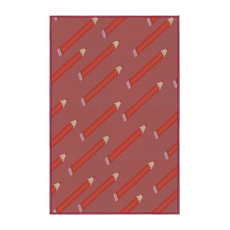 Tapis orange/beige à motifs, Rectangle 2 pi x 3 pi