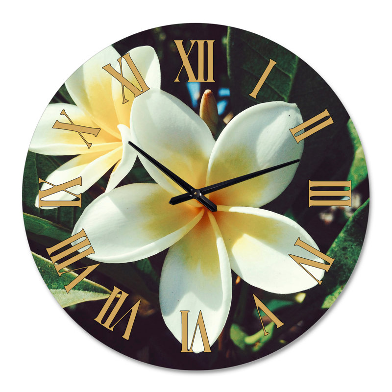 Horloge murale traditionnelle Hawaian Frangipani, Moyen