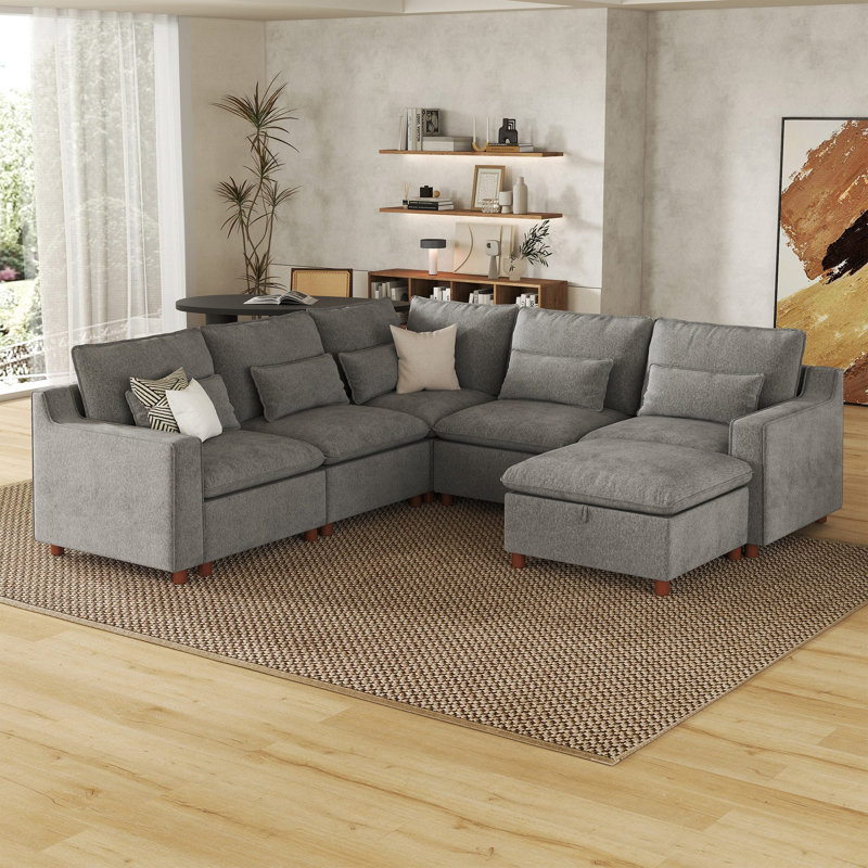 Canapé modulaire 5 places French Seam