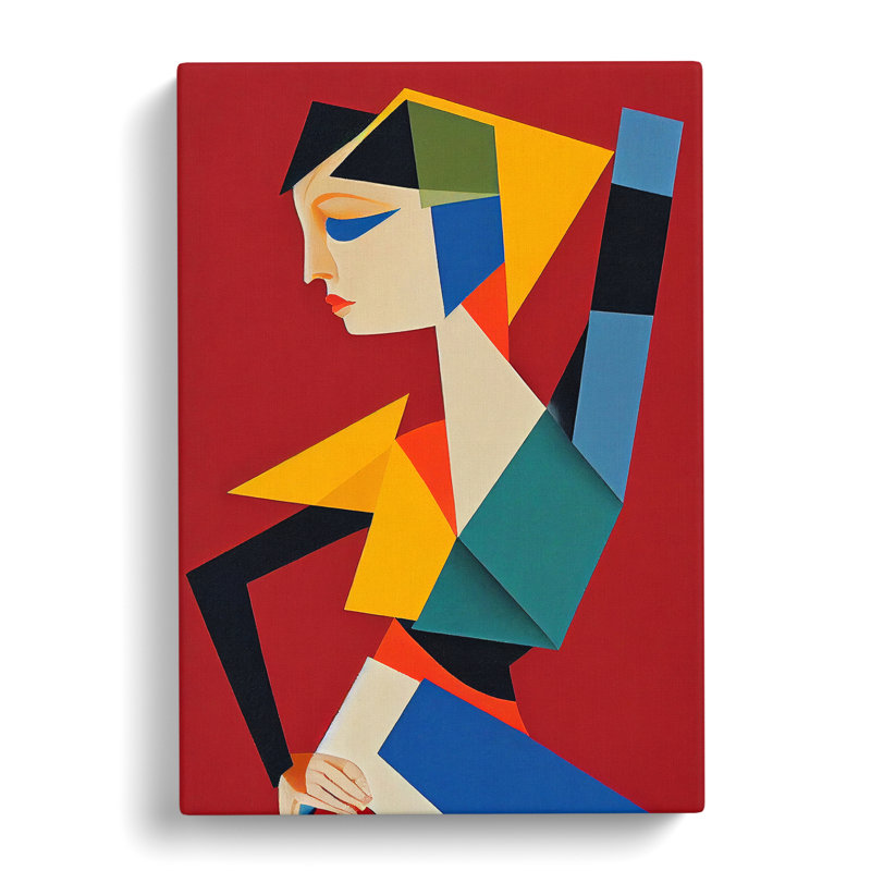 Abstract Ballerina No.4 - Wall Art, 50cm H x 35cm W x 3cm D, Wrapped Canvas