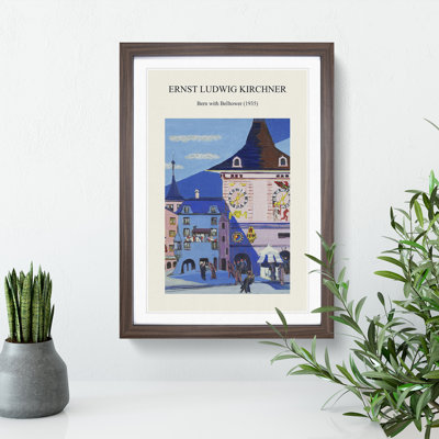 Bern With Belltower by Ernst Ludwig Kirchner - Single Picture Frame Print on MDF