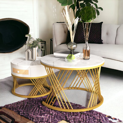 Helenie Frame Coffee Table with Storage