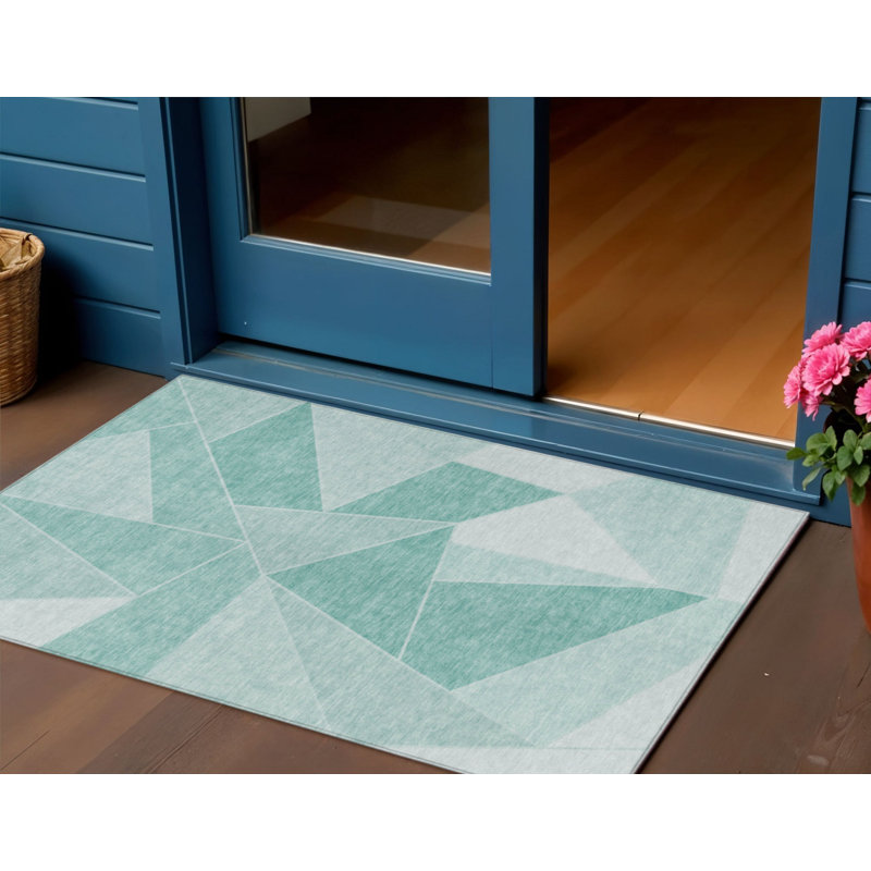 HomeRoots Rectangle Machine Woven Area Rug