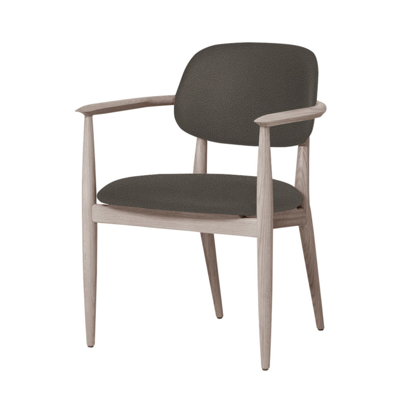 Chaise Slow de Space Copenhagen, Chêne naturel, Quartz Milano 2123
