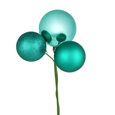 Vickerman Ball Ornament Christmas Pick 18'' Pick