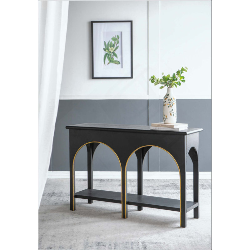 Console en bois avec accents