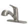 FlowCurve 8 in. Centerset 1-Handle Pull Out Sprayer Kitchen Faucet with Deckplate in Brushed Nickel