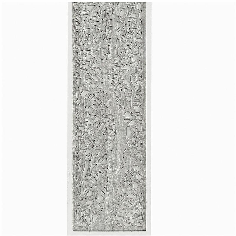 Laser Cut Tree Framed Panel Wall Decor, Gray