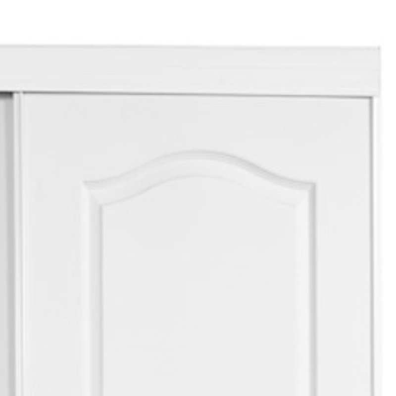 Savona 48-in x 80-in Bright White MDF Sliding Door with Steel Frame