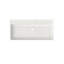 Lavabo pour salle de bain à surface solide en résine pierre, blanc mat, 19,46 po de largeur, 4,6 po de hauteur, 43,31 lb, conçu pour une utilisation confortable, aux égratignures, meuble-lavabo à finition de bord sans couture d'une profondeur de 40,46 po, convenant à divers