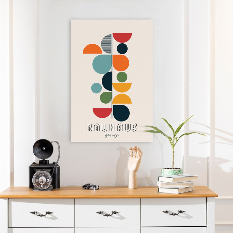 Printemps - art abstrait de style Mid-Century, H 24 po x l 16 po