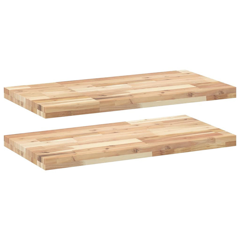 Ariani Solid Wood Floating Shelf, 4cm H x 80cm W x 40cm D, Natural