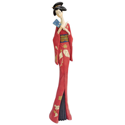 Statue teruha fan dancer Japanese Maiko Geisha