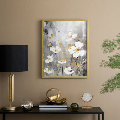 FLORAL Series CDVII - reproduction encadrée de qualité supérieure - prête à être accrochée - aucun clou requis