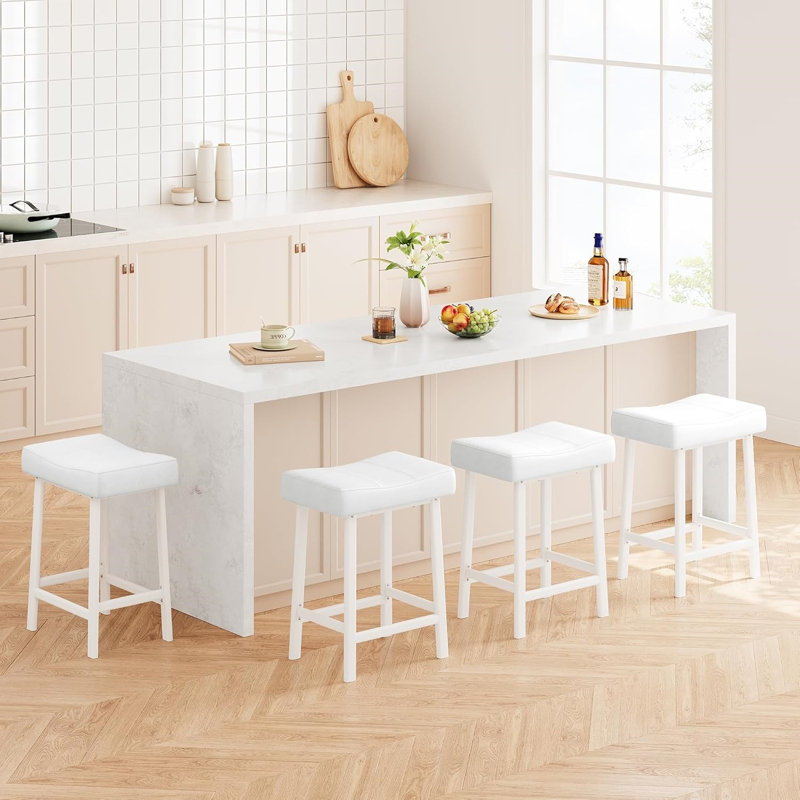 Counter Stool, White, White