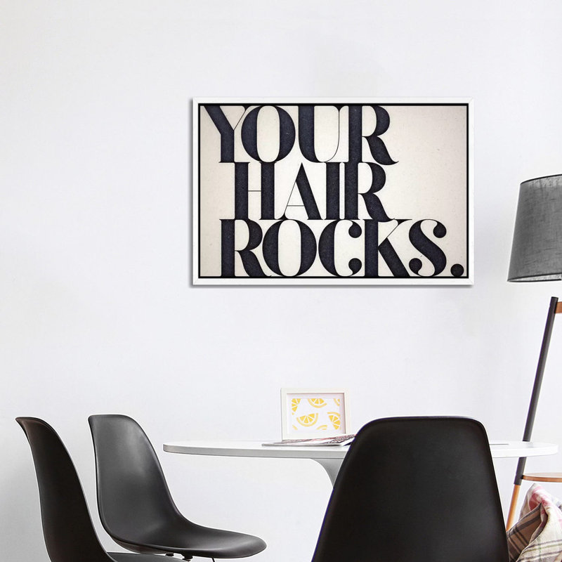 Your Hair Rocks - Print, 101.6 cm H x 66.04 cm W, White Framed