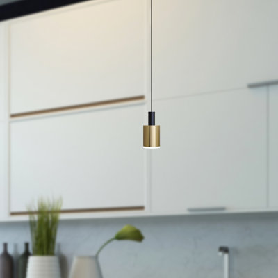 Luminaire suspendu tambour 1 lumière DEL Essoura