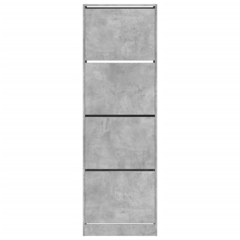 8 Pair Shoe Storage Cabinet, Concrete Grey