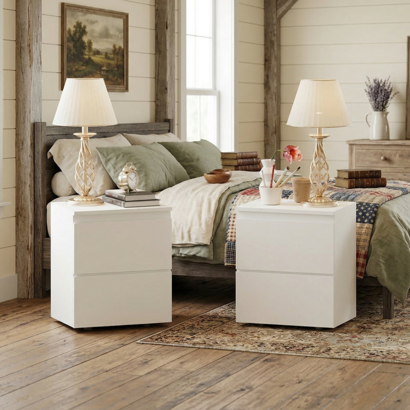 15.7'' W Nightstand, White