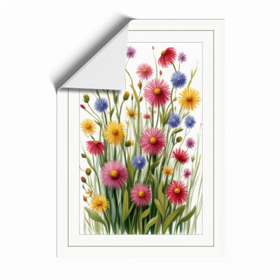 Garden Wildflowers Botanical - Framed Print