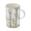 Ensemble de 4 grandes tasses à café Kemp Spode, 12 oz - vert / blanc, ensemble de 4