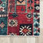 Tapis en chenille de coton marocain rétro bleu Eilette-1279248646