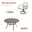 Ensemble repas pour 6 personnes avec chaises pivotantes en rotin-1362807932