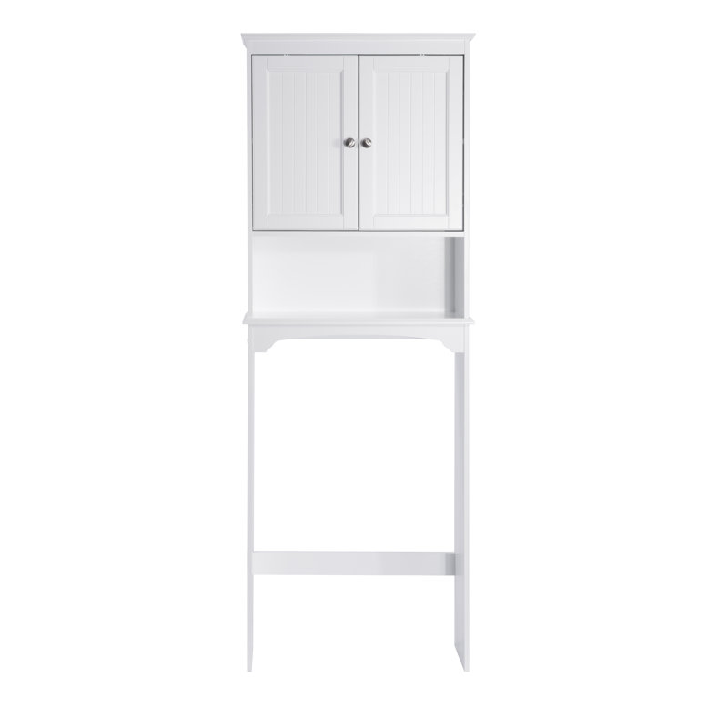 Hardan Over The Toilet Storage, White, 66"H x 24.8"W x 9"D