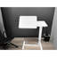 Table mobile à roulettes blanche, plateau réglable en hauteur pour ordinateur portable et lit, table de chevet blanche avec roulettes