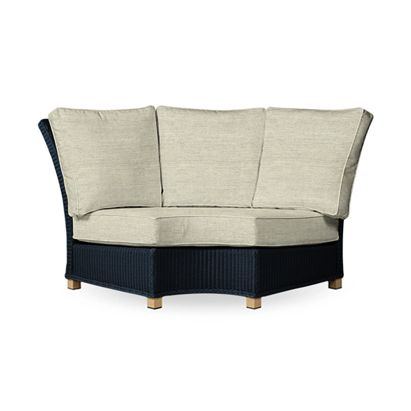 Hamptons Outdoor Corner Wedge Lounge Chair, Cottage Pepper, Ebony