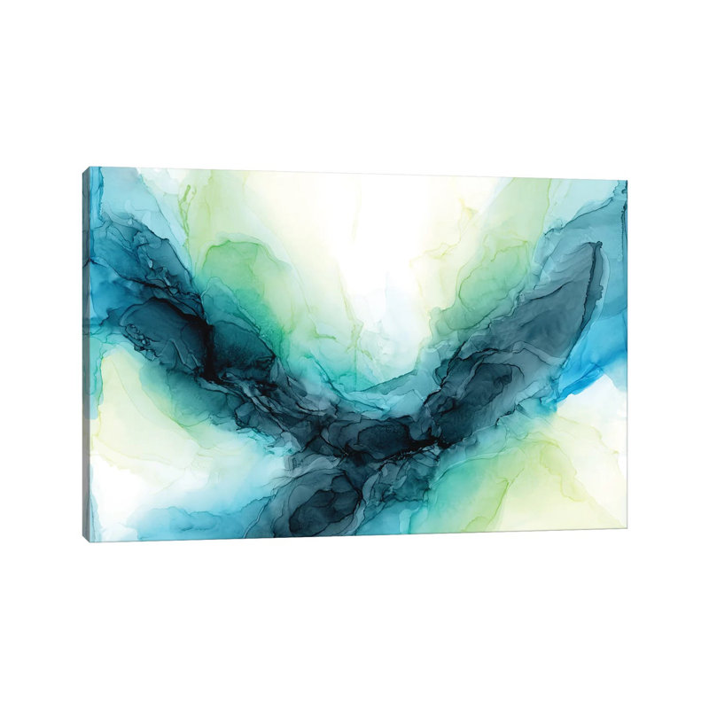 Dramatic Lime par Elizabeth Karlson - Toile tendue avec châssis sur toile tendue, H 40 po x l 60 po x 1,5 po