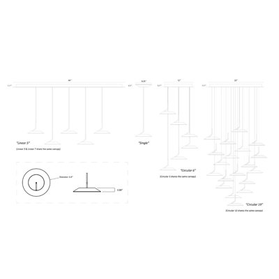 Royyo 7 - Light LED Pendant
