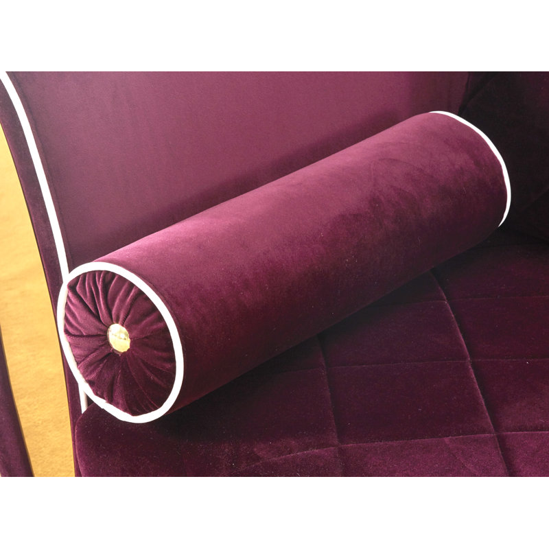Sipario Vita Velvet Loveseat, Burgundy