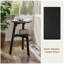 Table de bout ronde pour petits espaces, table d'appoint étroite, table de chevet d'appoint avec tablette à 2 niveaux pour la chambre à coucher et le salon, noir