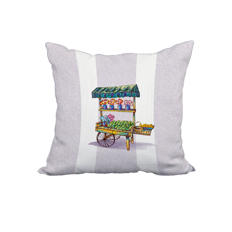 Housse et insert de coussin carré Veggie, 18 po x 18 po, Mauve clair