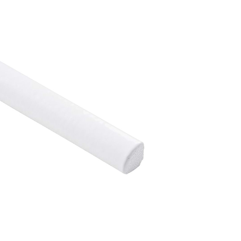 Emery .5X8 Handmade Crackled Terracotta 1/4 Round Bullnose, White