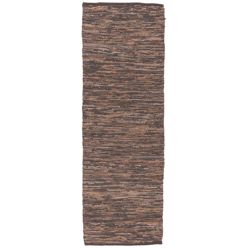 Bardette Faux Leather Indoor Rug, Runner 2'6" x 7'6"