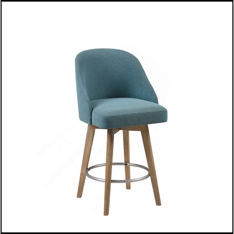 Tabouret de comptoir avec siège pivotant, Bleu