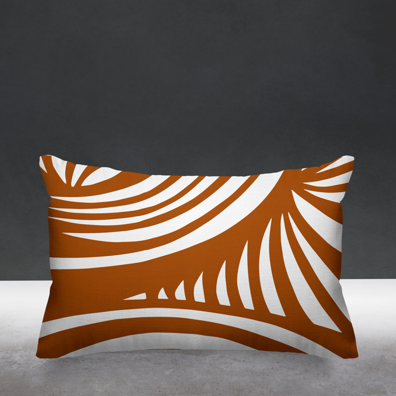 Housse et insert de coussin rectangulaire extérieur Marlaya, Orange brûlé