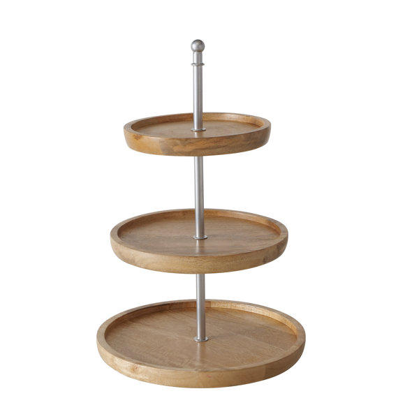 Millwood Pines Azmir Wood 3 Tiered Stand | Wayfair