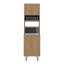 Garde-manger Fingal avec espace pour micro-ondes, quatre tablettes et rangement fermé, chêne naturel