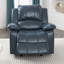 Fauteuil inclinable et oscillant bleu en cuir