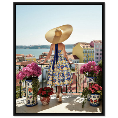 Lisbon Balcony Print by Oliver Gal