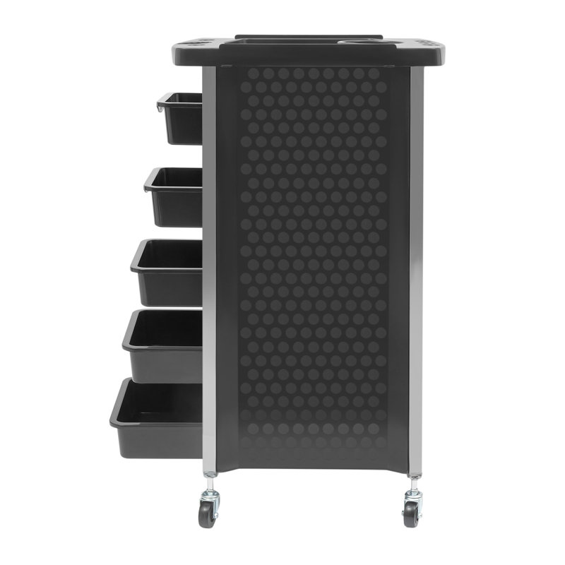 YaoTown 34'' H x 12'' W 6-Tier Multifunctional Salon Trolley Cart with Wheels