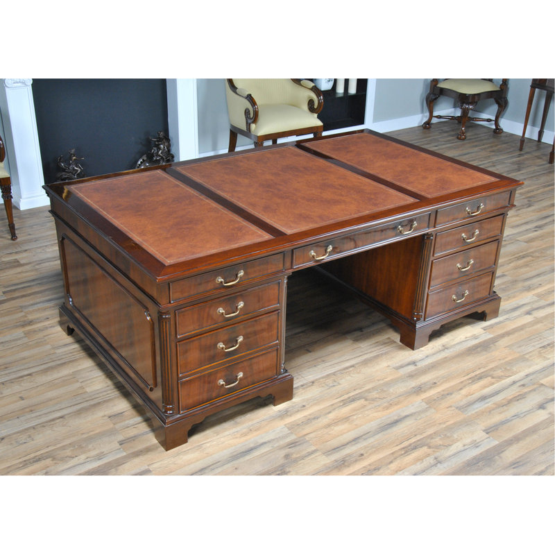 Bureau de direction Ceballos, H 31 po x l 80 po x P 30 po, Brown